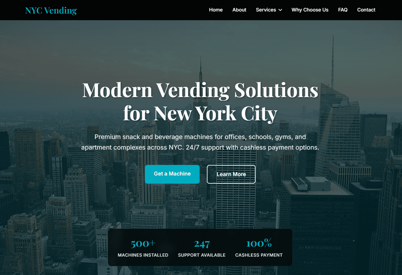 New York City Vending Machines Website